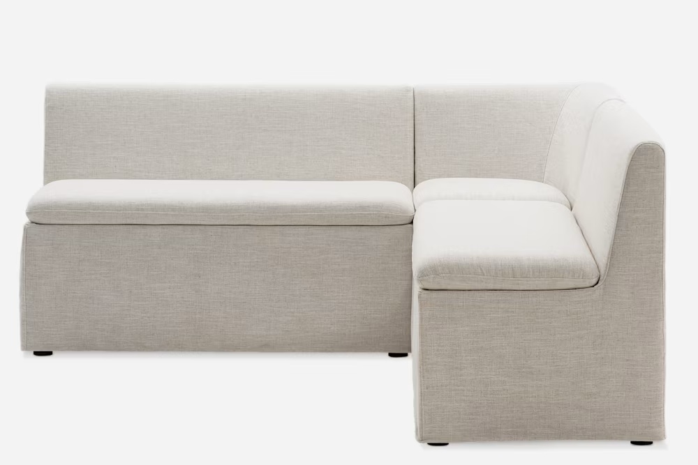 Callie Slipcover Extended L-Shaped Storage Banquette