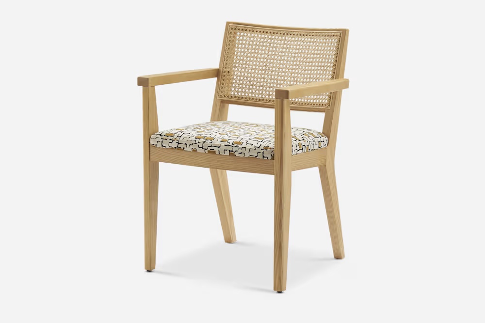 Sloane Cane Chair with Armrest 