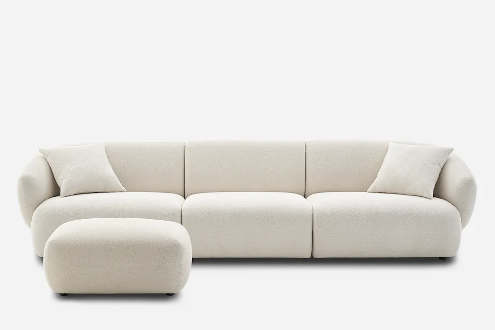 Auburn Performance Fabric Extended Sofa with Ottoman 