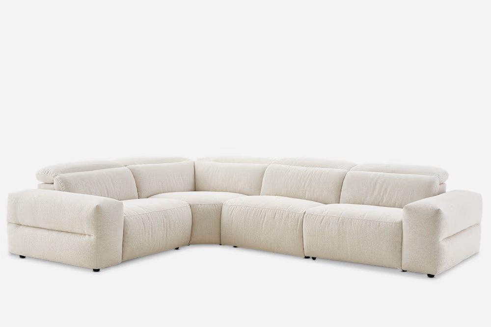 Jaron Performance Fabric Recliner Chaise Sectional Sofa 