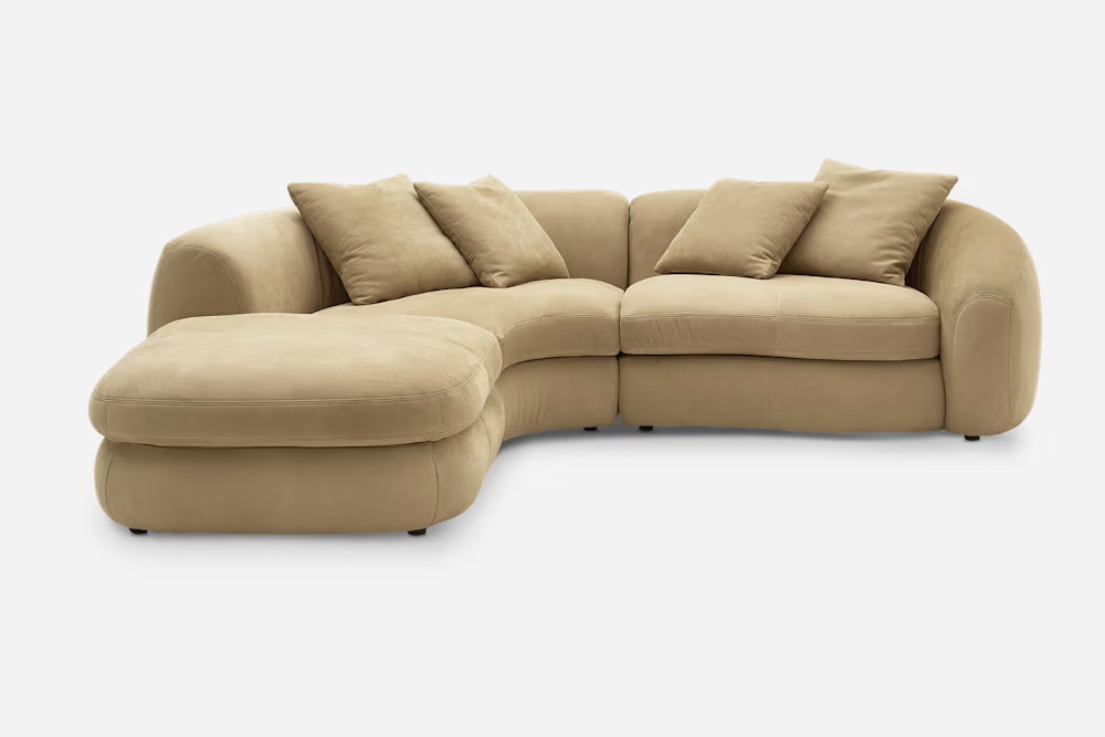 Fable Leather Single Arm Sectional Sofa