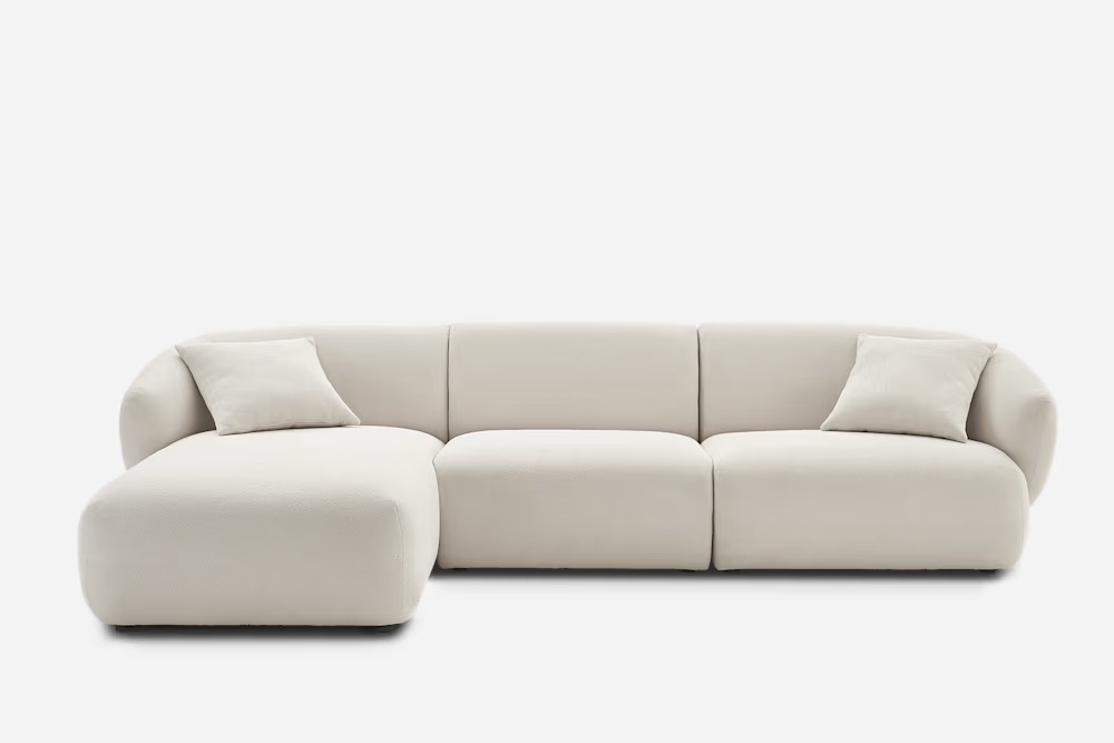 Auburn Performance Fabric Chaise Sectional Sofa 