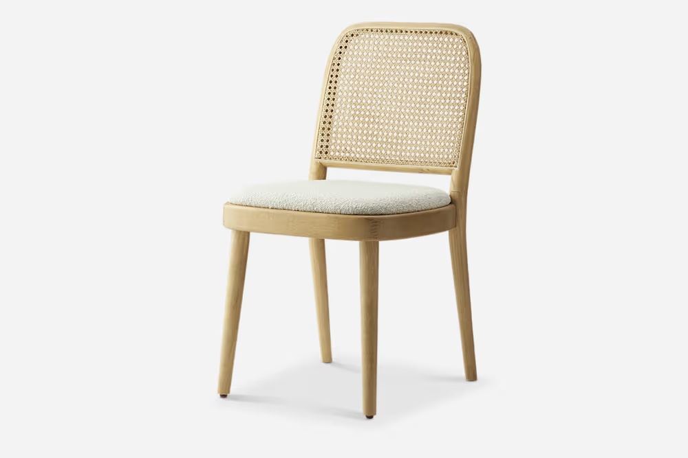 Edith Cane Chair, White Wash 