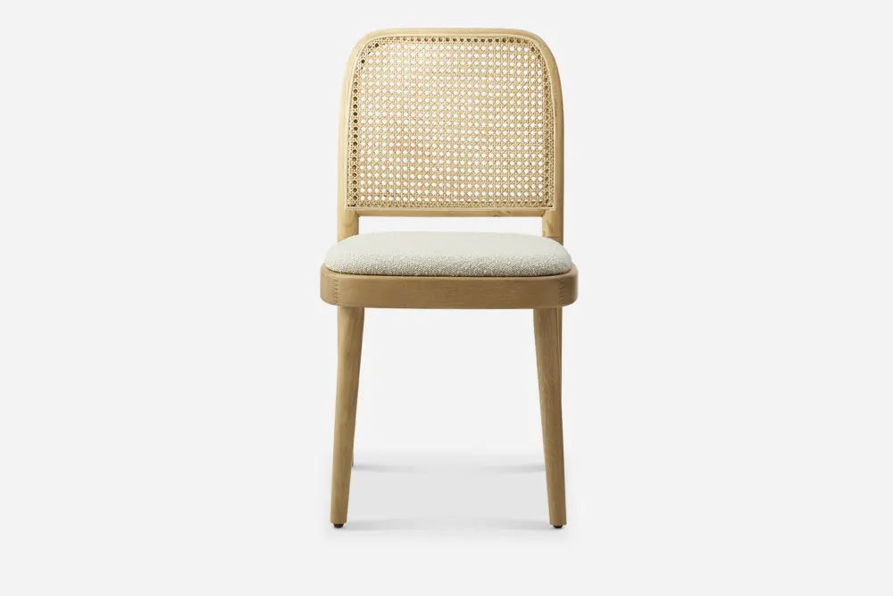 Edith Cane Chair, White Wash