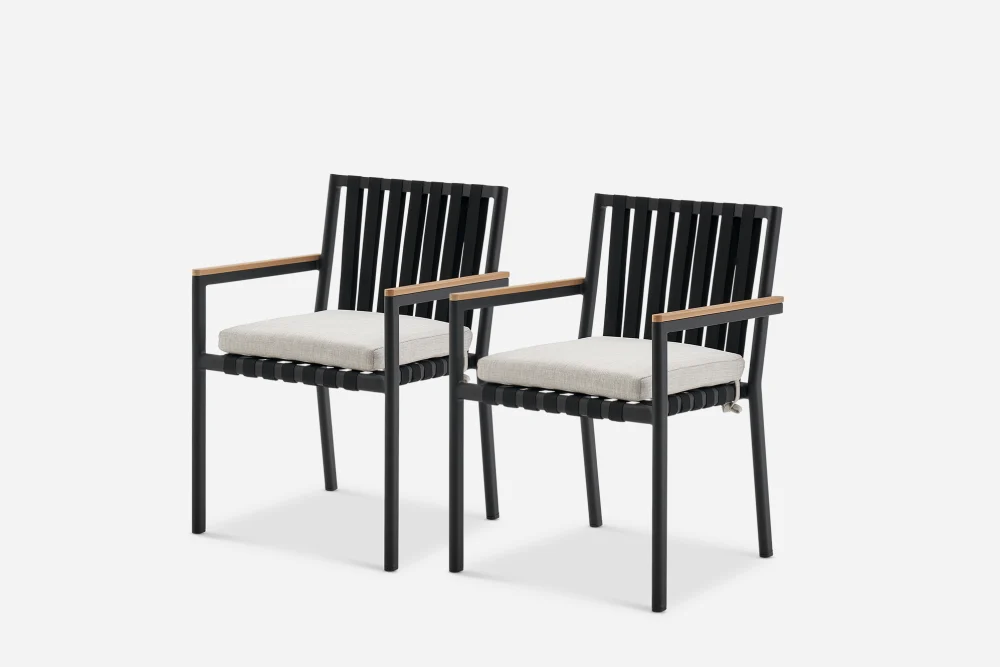 Sorrento Stackable Outdoor Dining Armchair Set 