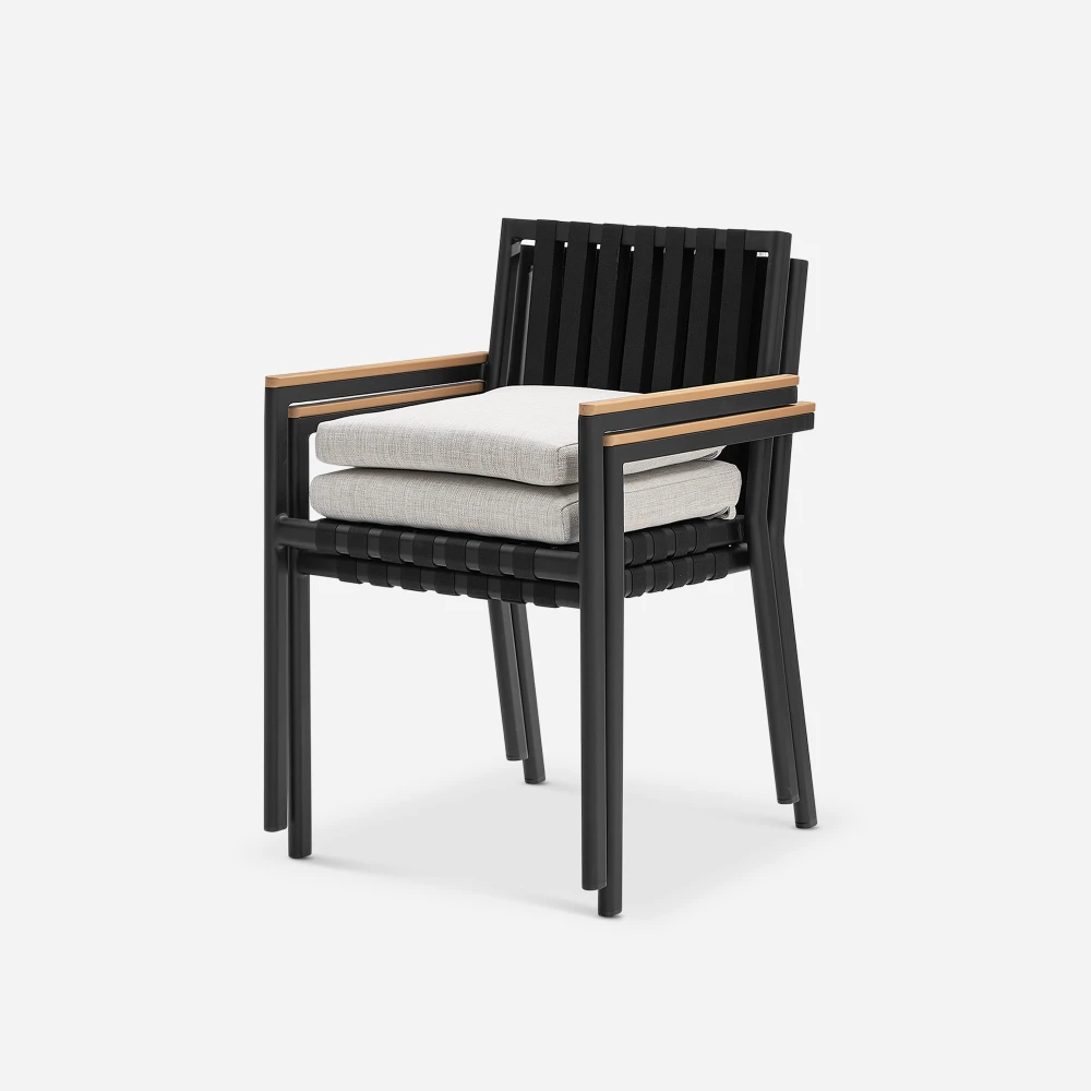 Sorrento Stackable Outdoor Dining Armchair Set
