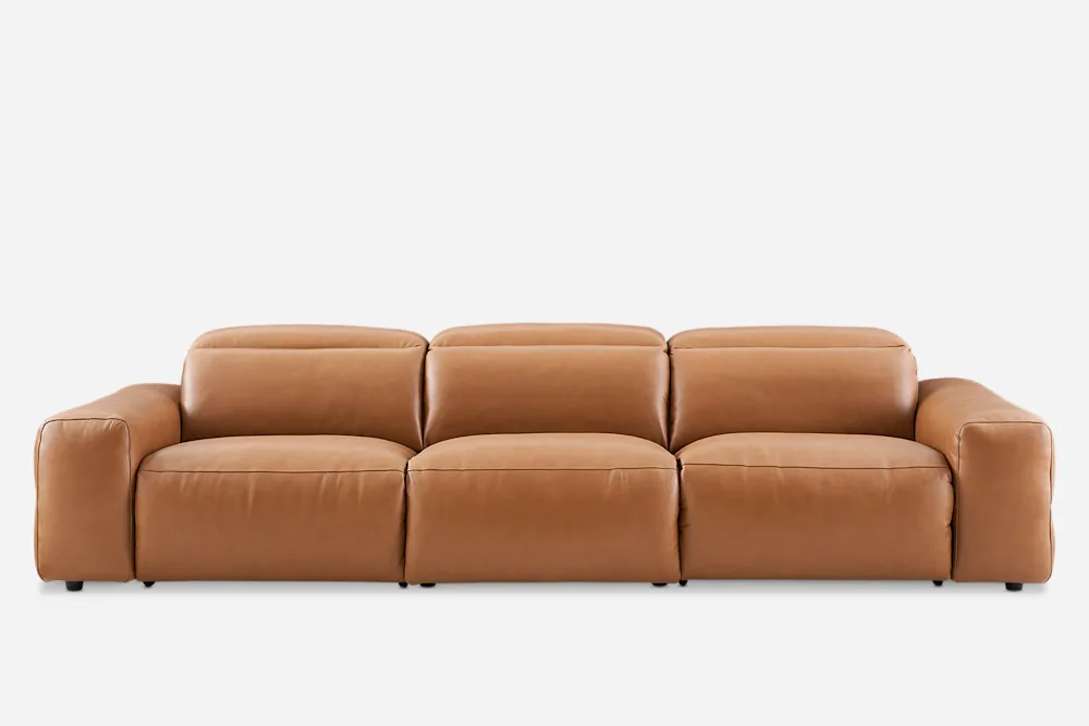 Jaron Leather Recliner Extended Sofa 