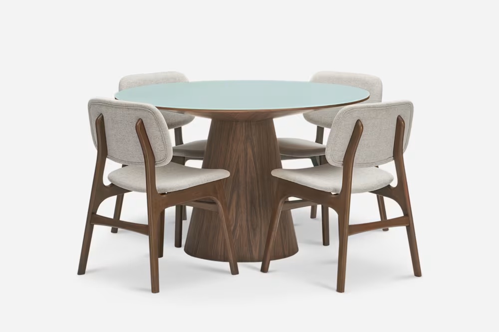 Theo Dining Table with 4 Joshua Chairs 