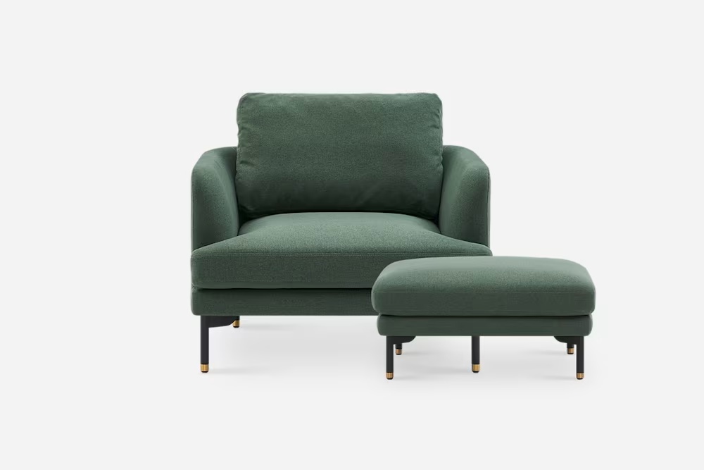 Pebble Armchair with Ottoman 