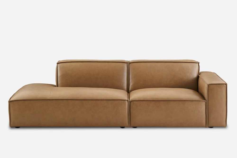 Jonathan Leather Side Chaise Sofa 