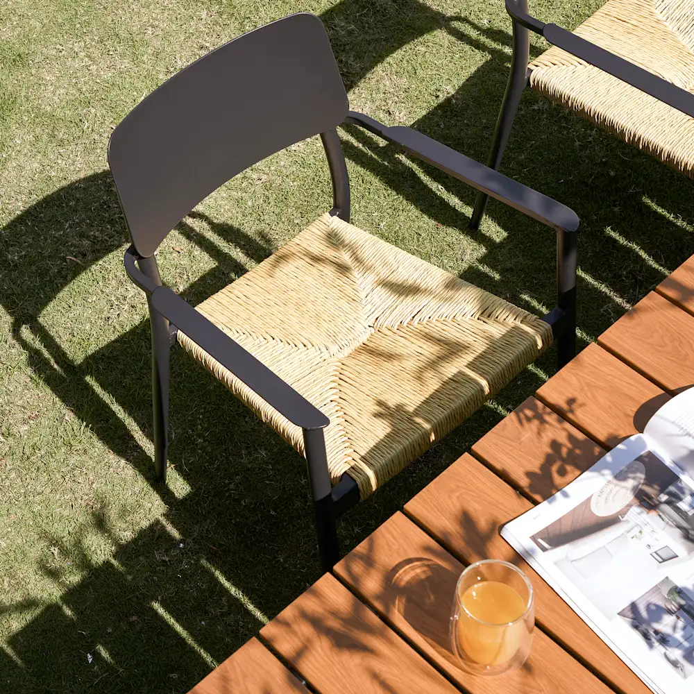 Sorrento Outdoor Dining Table with 6 Newport Outdoor Chairs